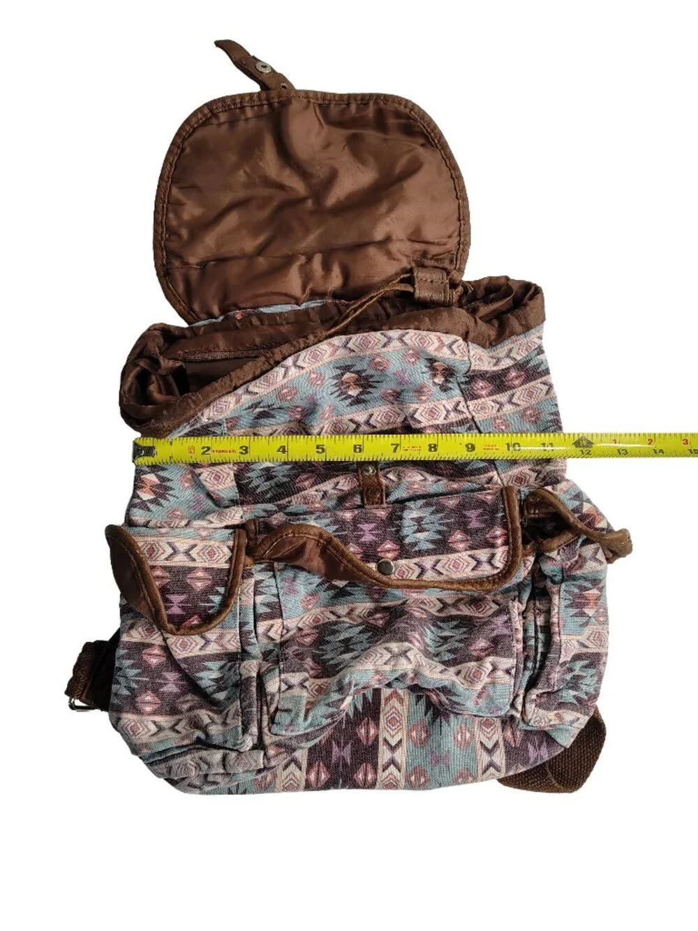 Women's Small Multicolored Southwestern Tribal Themed Backpack By C-Z Creationz